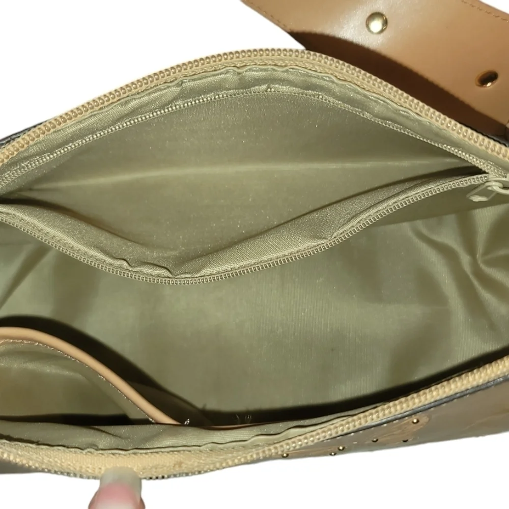Valerie Stevens Genuine leather Hobo Bag with Embossed studded Butterflies